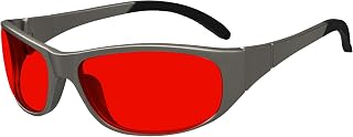 Eyekepper Sleeping Glasses for Blue & Green Light Blocking, Red Lens Night Time Eyeglasses Optimized Sleep Grey