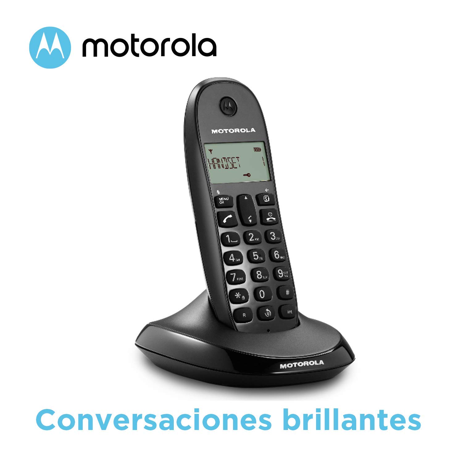 MOTOROLA C1001L Teléfono inalámbrico | Sencillo y fácil de usar | Ampliable hasta 5 terminales | Teléfono inalámbrico manos libres - 3
