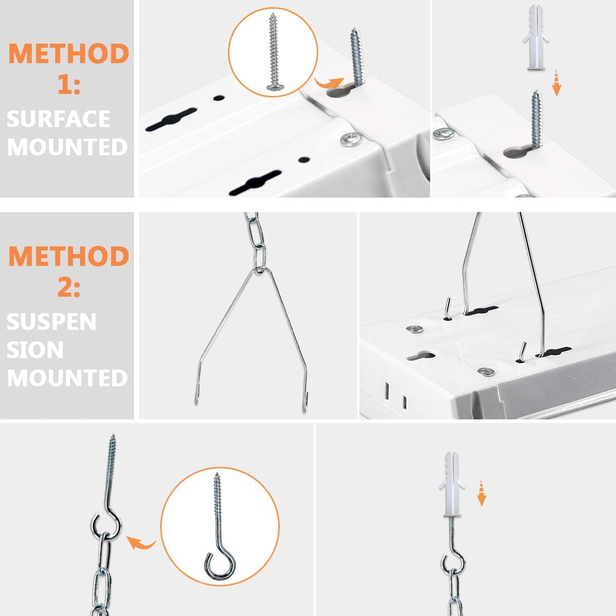 One-Day Sale: Up to 50% Off OOOLED 4FT LED Shop Light,42W 4800LM 5000K Daylight White, with Pull Chain (ON/Off),Linear Worklight Fixture with Plug,50K 4PACK