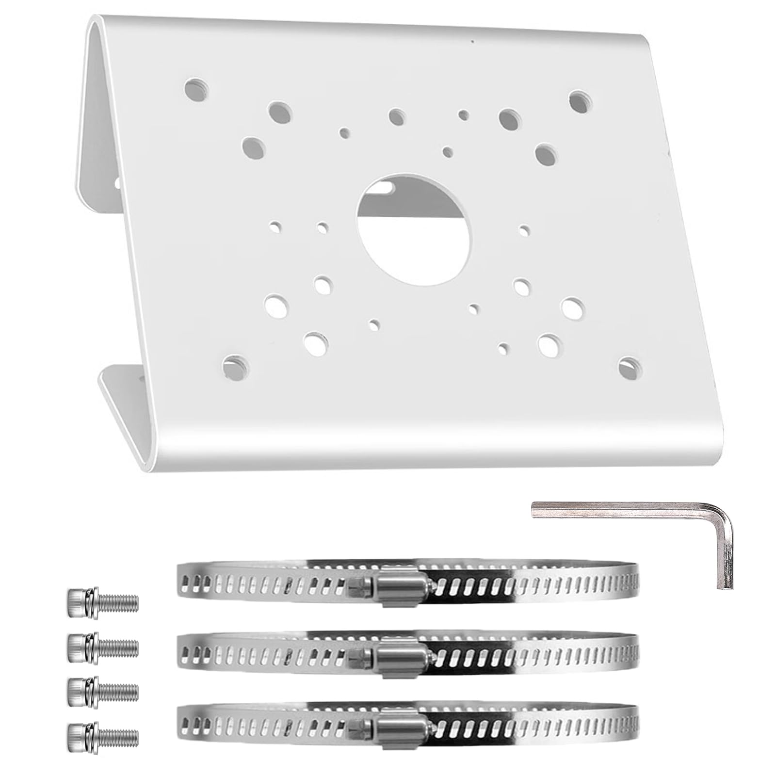 Clamp On Camera Mount for Vertical Horizontal Pole Steel Bracket Camera Mount