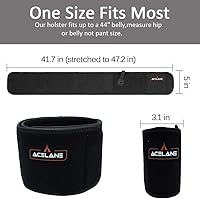Vista 4 de Acelane Funda de banda para el vientre para transporte oculto para pistola abdominal para hombres y mujeres diestros + zurdos