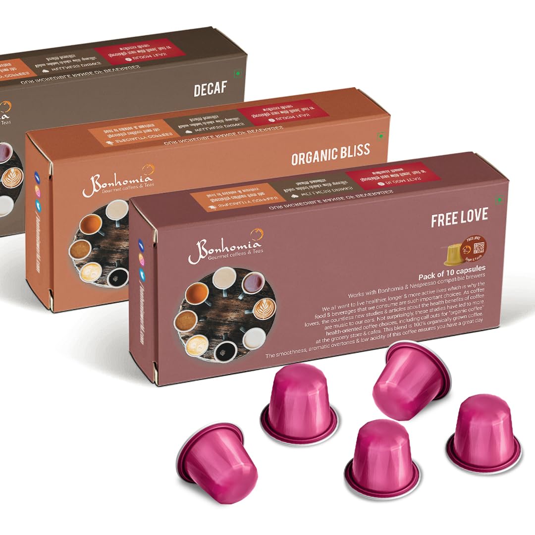 See full amazon price history chart for Bonhomia Espresso Medium Roast Coffee Combo - Free Love, Decaf & Organic Bliss (30-Count) | Nespresso Compatible Aluminum Capsules | Premium AAA Grade Beans Bonhomia Espresso Medium Roast Coffee Combo - Free Love, Decaf & Organic Bliss (30-Count) | Nespresso Compatible Aluminum Capsules | Premium AAA Grade Beans (B07BY1FWQR) Amazon Price History, Amazon Price Tracker