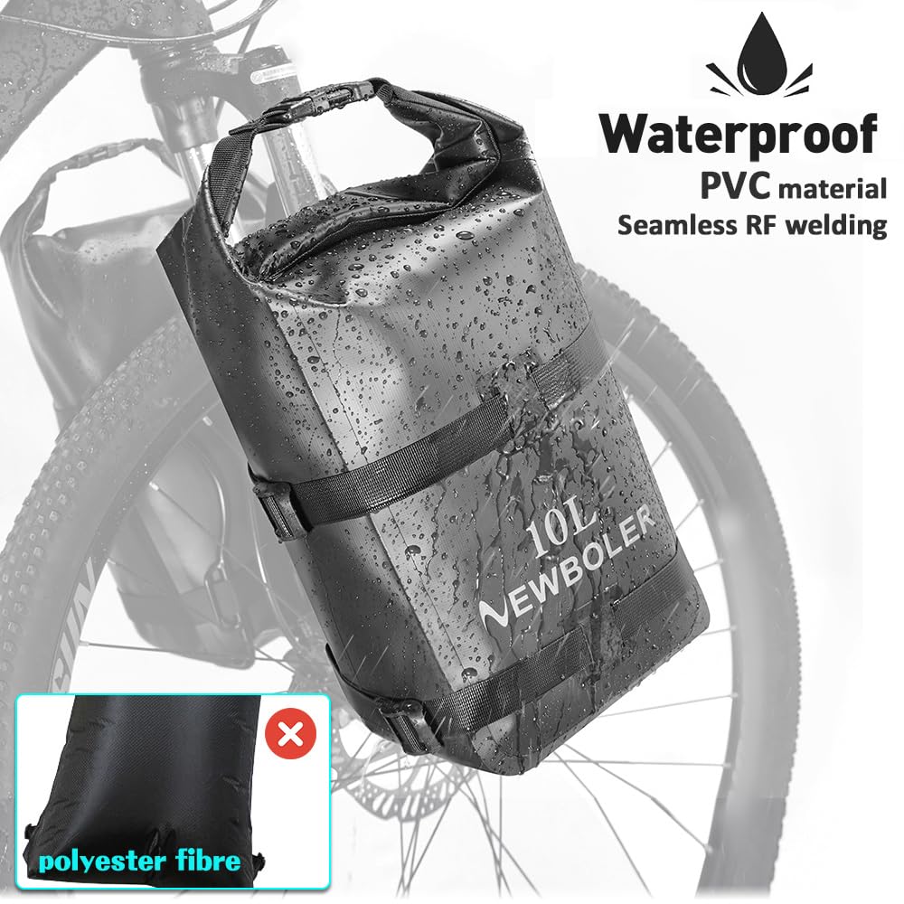 Torba na widelce rowerowe, 10 l, wodoszczelna torba na widelce rowerowe, z otworem na kółkach, lekkie, przenośne worki rowerowe do rowerów górskich i wyścigowych