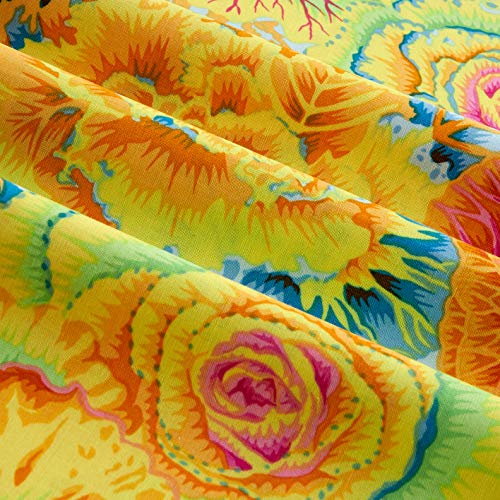 FreeSpirit Fabrics Kaffe Fassett Brassica Yellow Fabric by The Yard