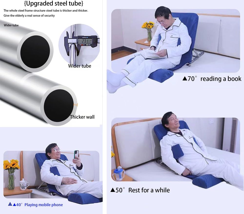 Fotrsta Supporto Schienale per Anziani Schienale, Supporto Regolabile Sit-Up Back Stand Assist per Letto con Sollevamento per Collo Ortopedico Supporto Lombare Supporto per Letto Wedge