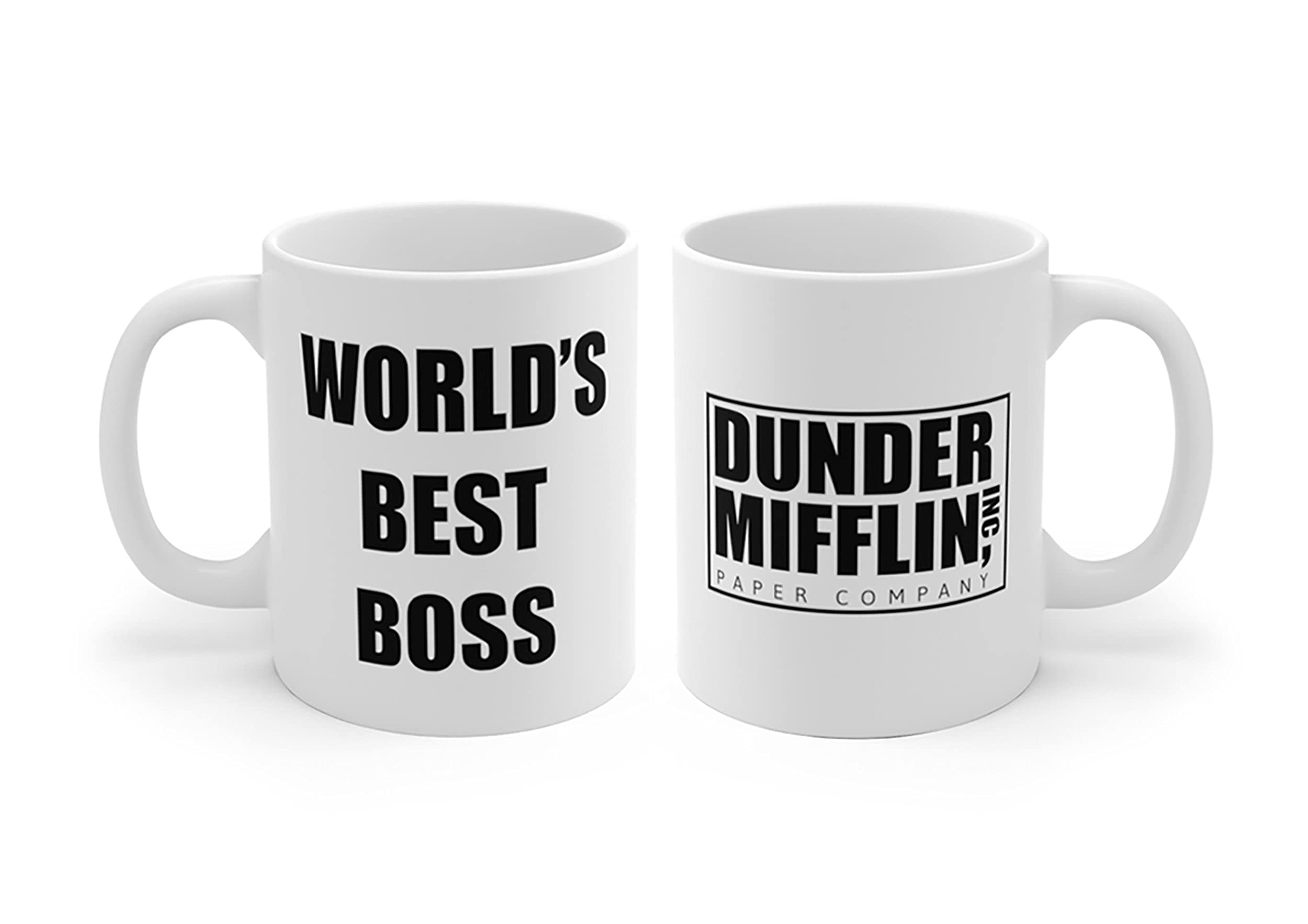 The Office World's Best Boss Mug - Dunder Mifflin Ceramic Mug - Michael Scott - Dwight Schrute - The Office Tv Show Mug Gift - Mug Gift For Men Women Funny Ceramic Mug 11oz