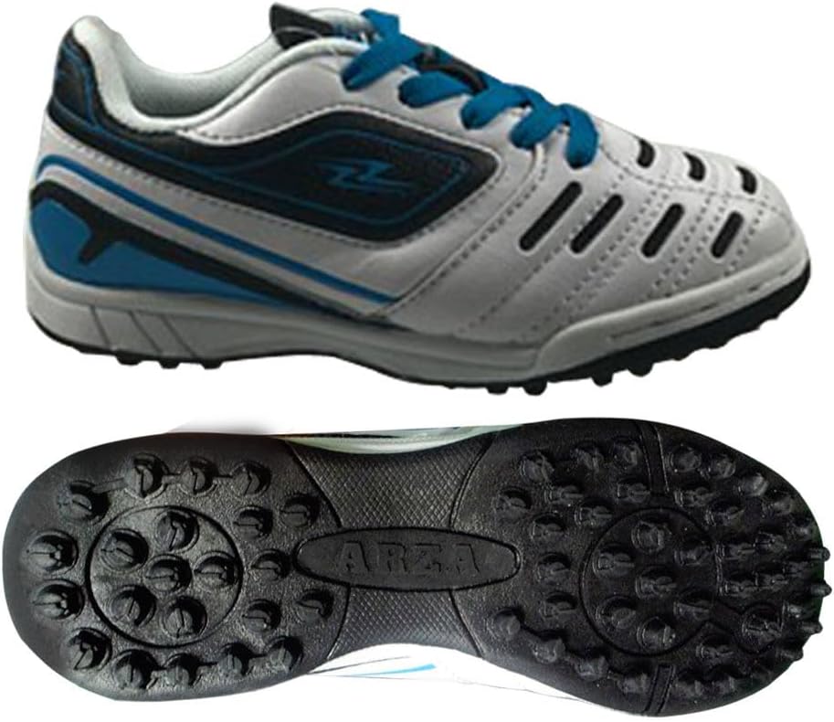 Arza Kids Soccer Turf Shoes Color White Royal