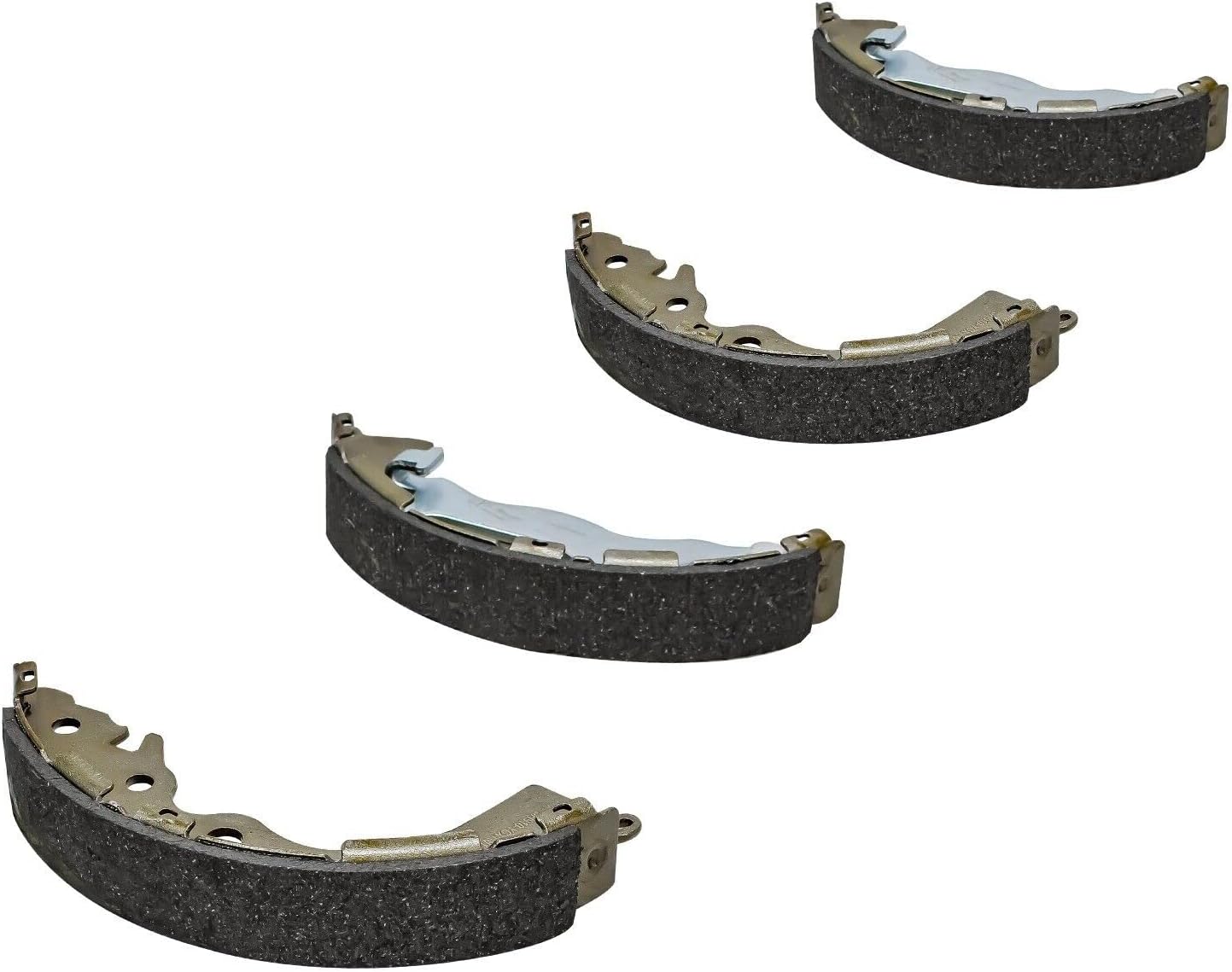 Detroit Axle - Pair Rear Brake Shoes for 2006-2011 Accent Kia Rio Rio5 Brake Shoes 2007 2008 2009 2010 Replacement Brakes