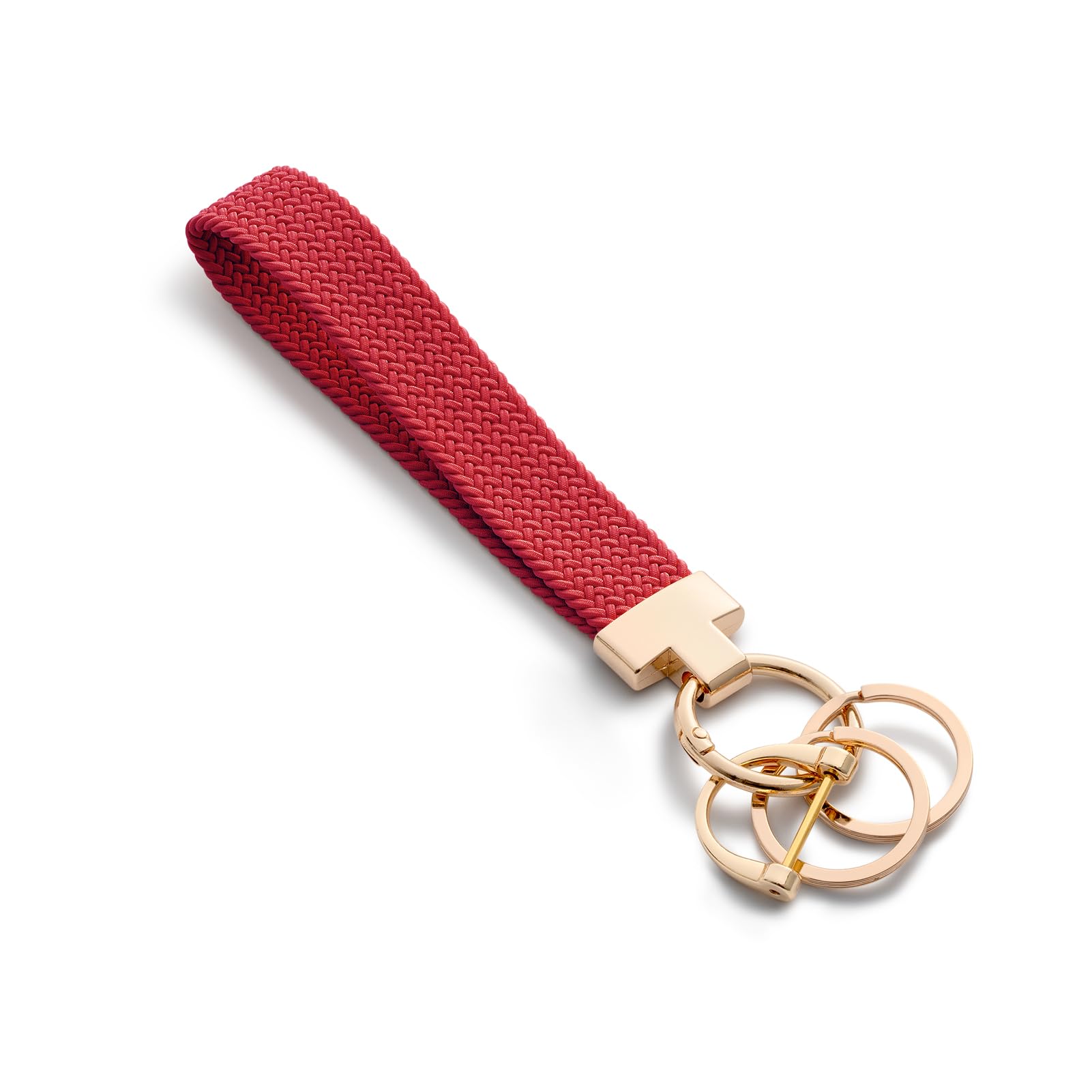 CHUQING Schlüsselanhänger Auto Schlüsselband Kurz Schlüsselbund | Elastisches Polyester Schlüsselarmband für Damen, dehnbar und handfrei.Ideal für Alltag und als Geschenk