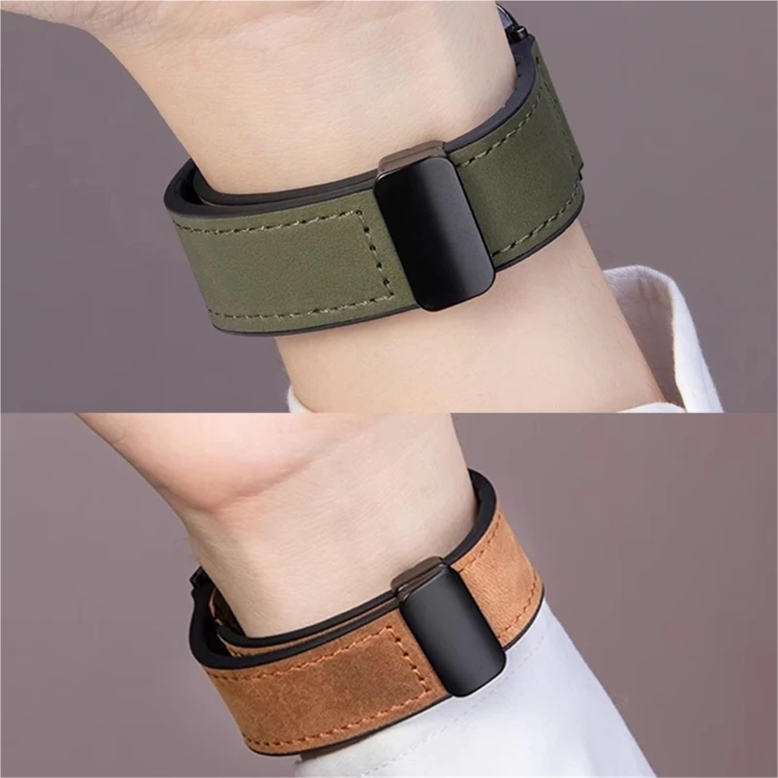 JDIME Bracciale in pelle di silicone per Samsung Galaxy Watch Ultra 47mm Cinturino sportivo con cinturino magnetico per orologio ULTRA7 47mm NO Gaps Cinturini