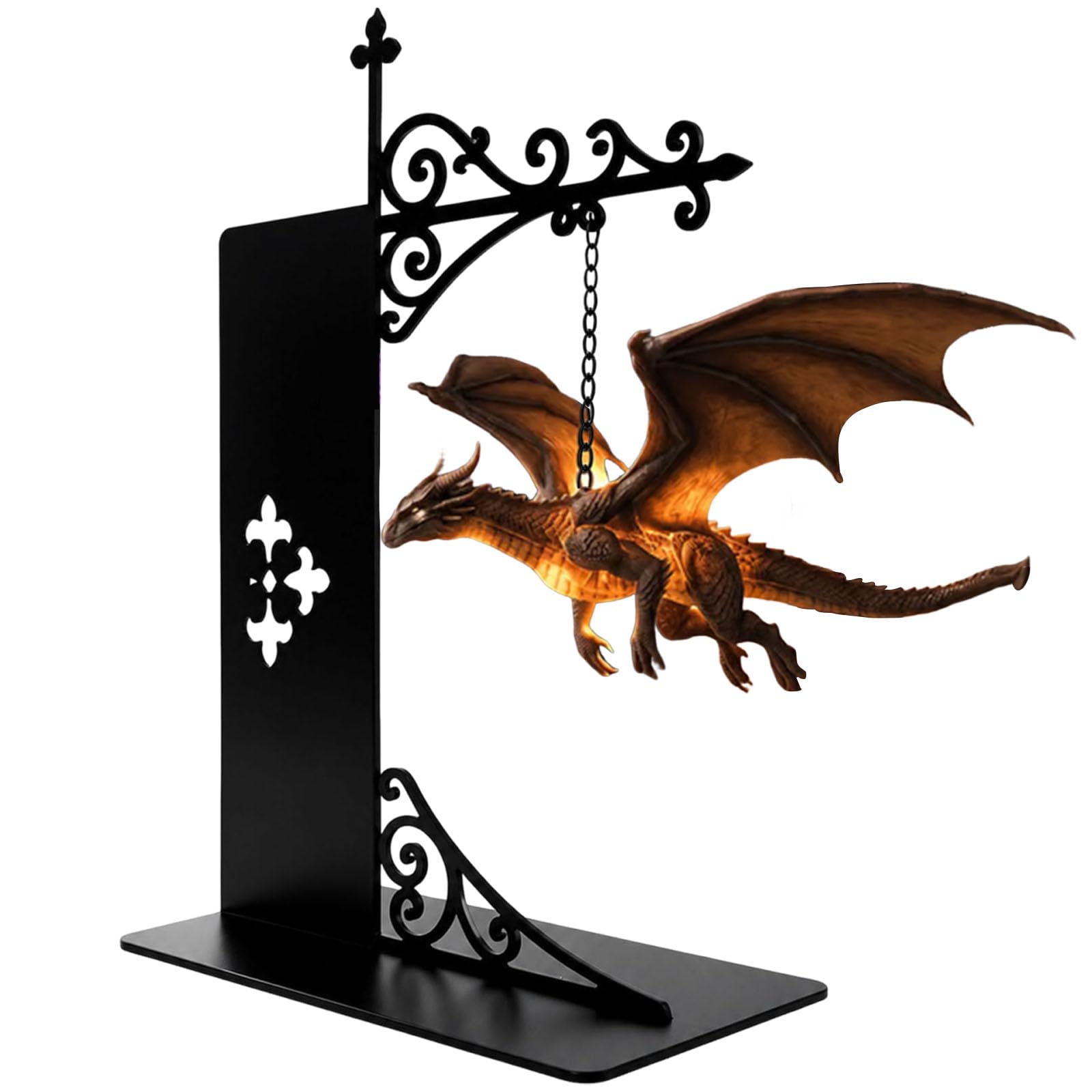 Magical Floating Dragon Bookshelf Lamp, Warm LED Dragon Night Light