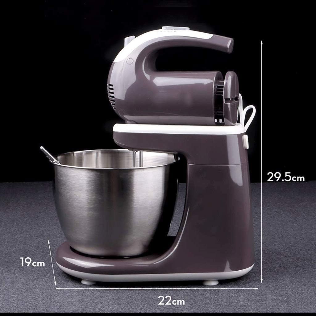 Egg Beater Blender with 3L Stainless Steel Basin, 300W High Power, 5-Speed Control Double Plate Design Cooking Machine