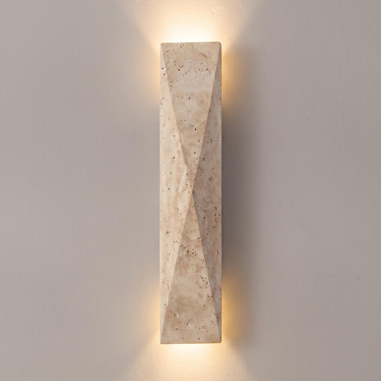 Modern Travertine Wall Sconce, 1