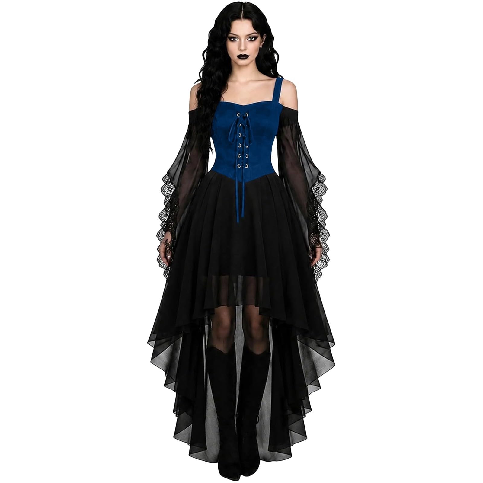 Halloween Costumes Adult Women Lace Gothic Dresses Medieval Costume — image 1