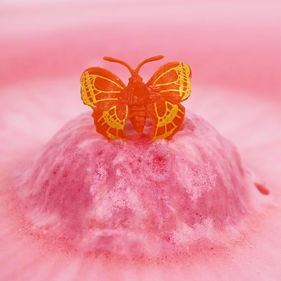 ZIMPLI Large Butterfly Ring Surprise Bath Bomb, 1 of 6 Wearable Surprise Butterfly Rings to Collect, One per Baff Bomb, Bath Bomb Birthday Gift for Girls, Mystery Toy, Bath Toys for Kids