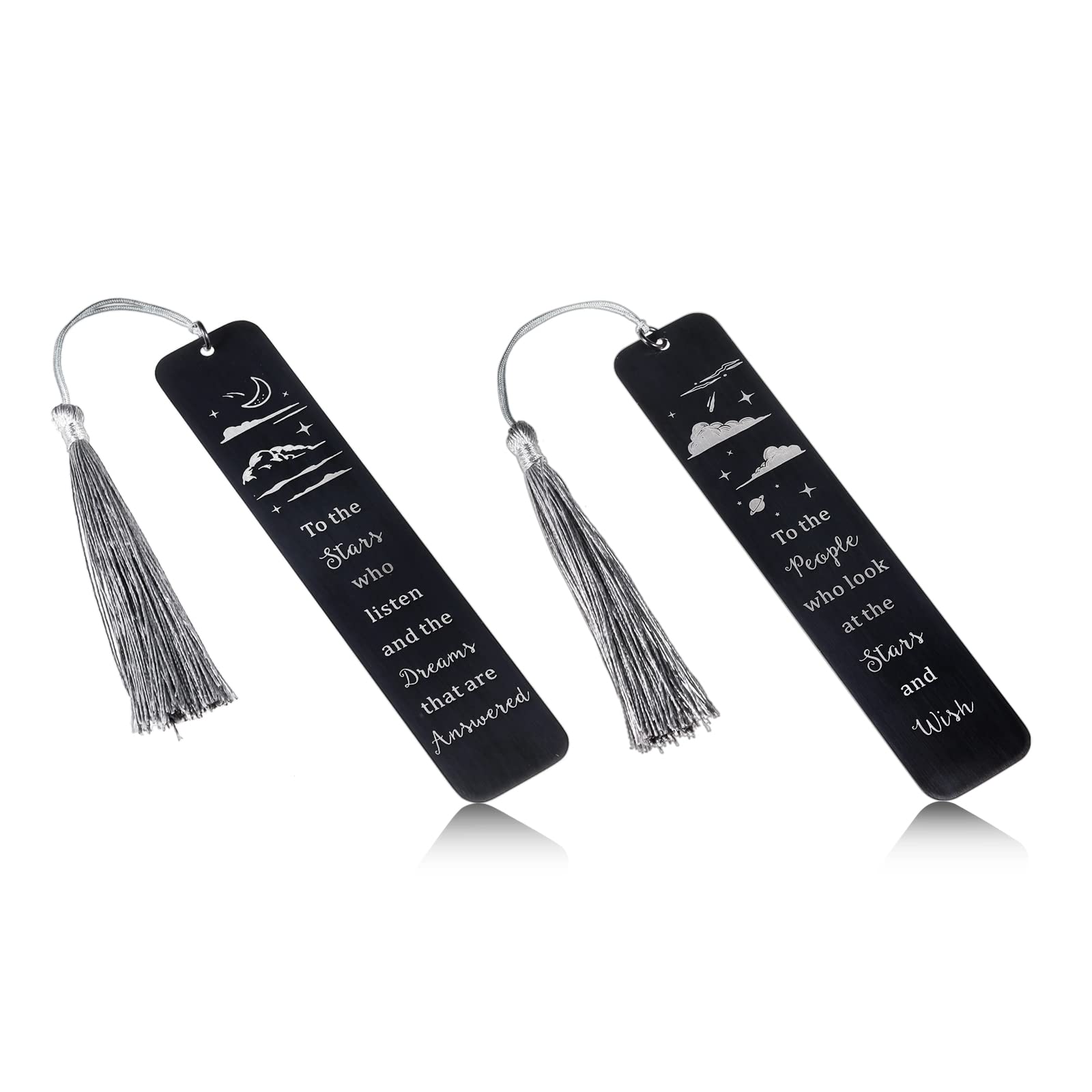 Marcadores De Libro Con Forma De Katana - Pack De 2 (Plata Y Oro) - Metal Con Colgante - Regalo Para Lectores