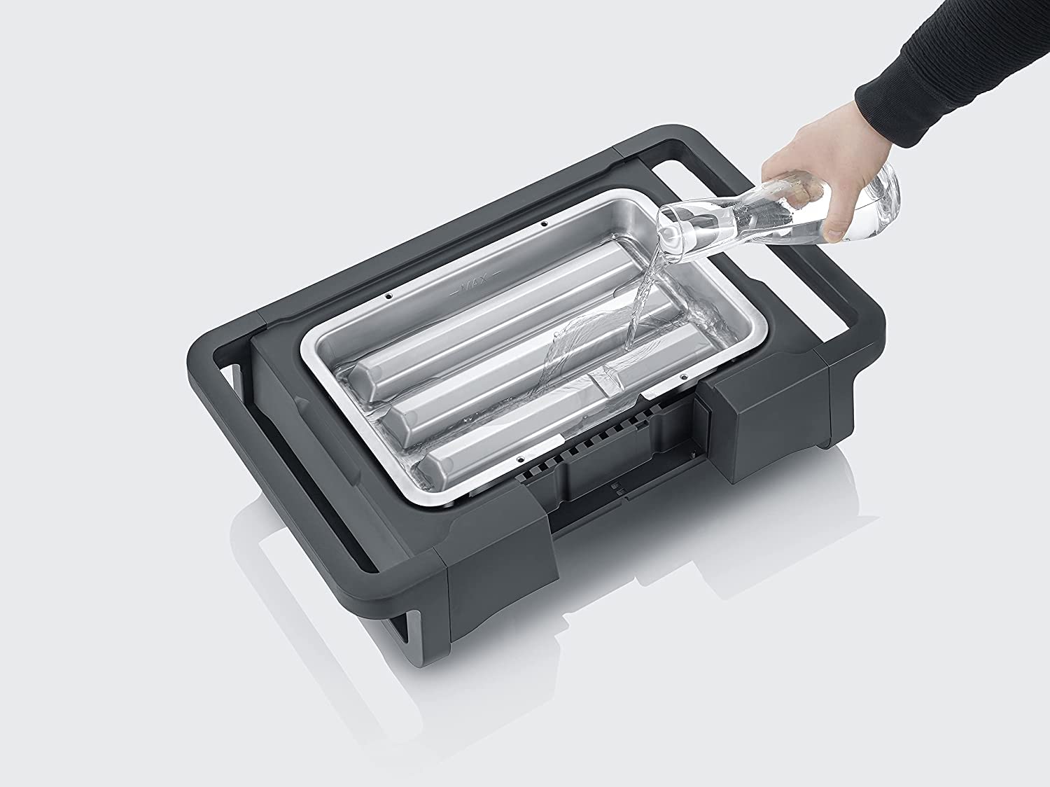 SEVERIN Style Evo PG 8123 - Barbecue elettrico per interni ed esterni, con avvio rapido fino a 350 °C, per balcone con distribuzione ottimale del calore, colore: Nero