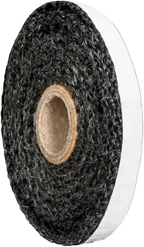 Miniatura 3 de FORINC Junta Puerta Estufa Cuerda Plana De Fibra De Vidrio para Estufa, Autoadhesiva, Sellado De Vidrio, Alta Temperatura, Color Negro, Junta Cuerda