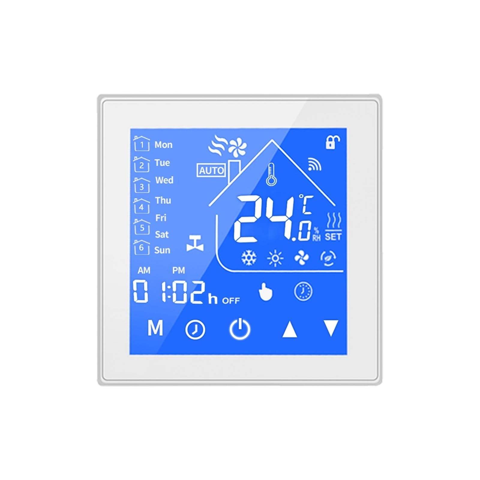 Inteligentny termostat, Termostat Tuya, ogrzewanie woda/kocioł gazowy elektryczny termostat podłogowy, regulator temperatury pokojowej,dla domu(WiFi ElectricHeating)