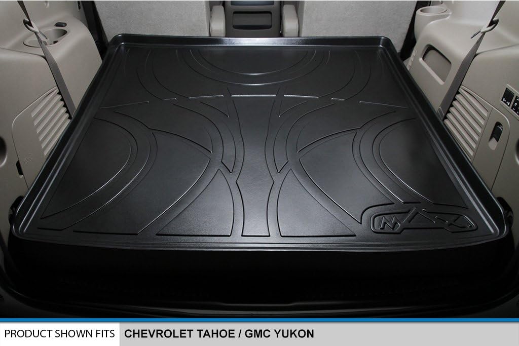MAXLINER All Weather Custom Fit Cargo Trunk Liner Floor Mat Behind 2nd Row Compatible with 2015-2020 Cadillac Escalade