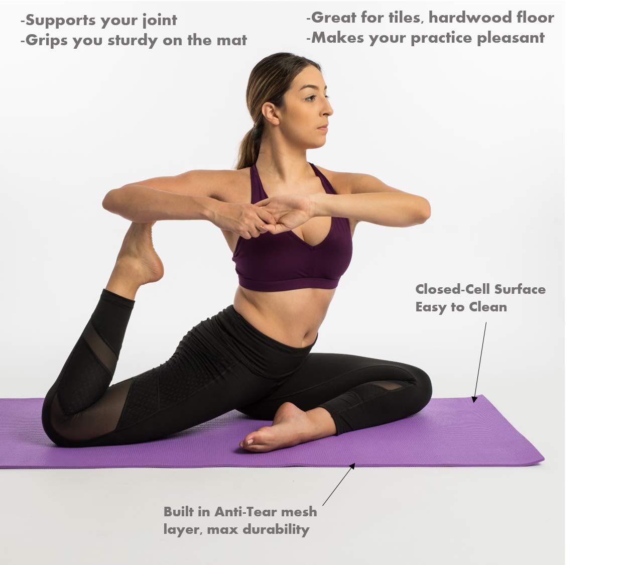 Aeromat Elite mata do pilatesu do jogi o grubości 5 mm (61 cm x 72 cm) do ćwiczeń jogi lub pilatesu, ćwiczeń ogólnych