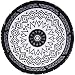 SwimZip Round Beach Towel with Tassel Fringe - Machu Pichu Black and White Cirlce