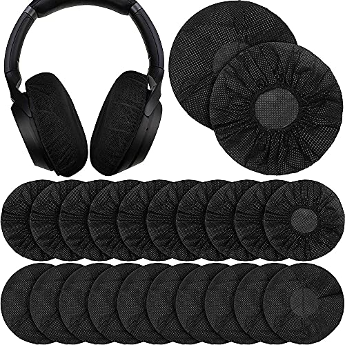 100 Pièces Oreillettes et Coussinets, Écouteurs Couvre, Protection de Coussinets d'oreille, Housses d'Écouteurs Extensibles en Tissu Non Tissé, pour...