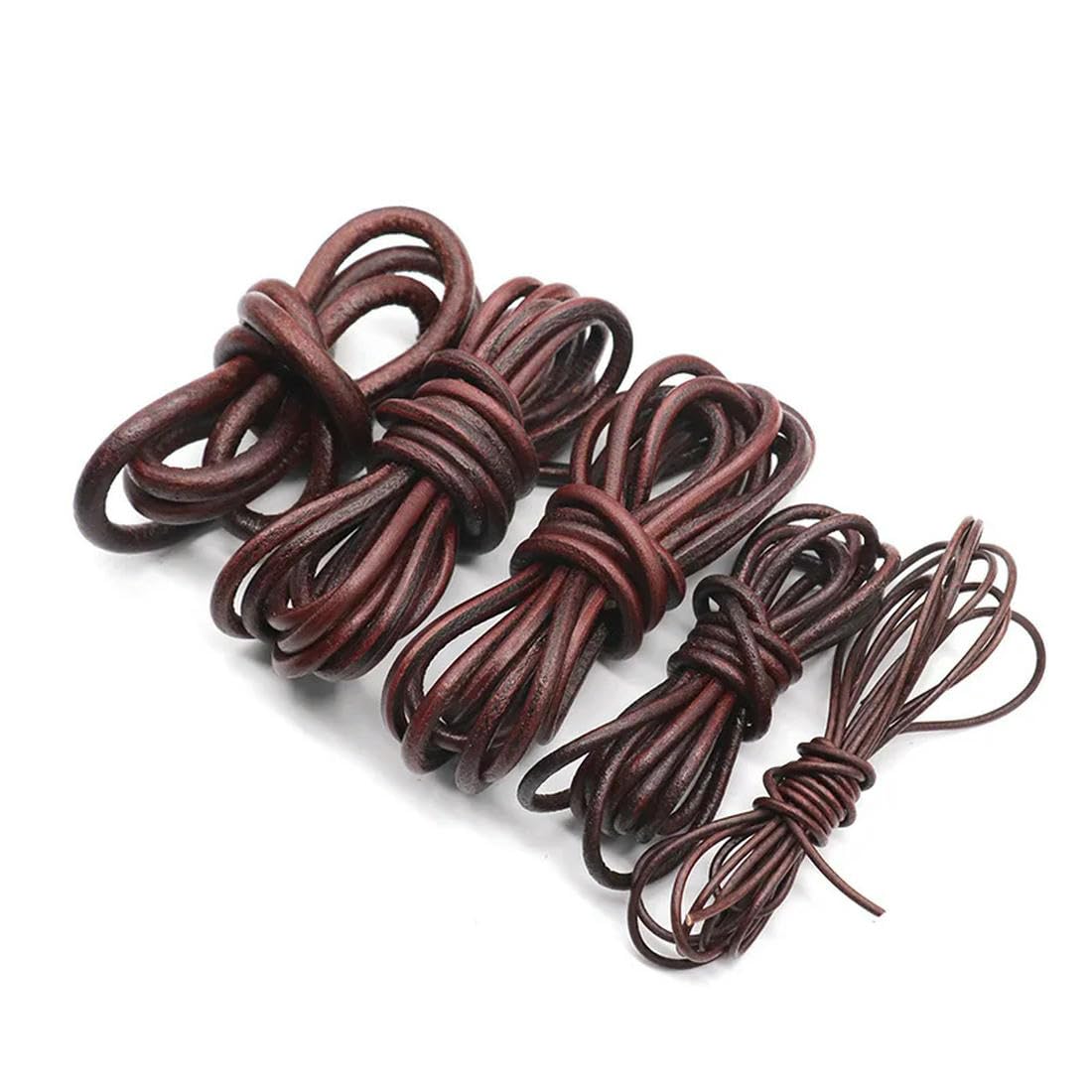 5 M Retro Ronde/Platte Lederen Koord 3mm Koe