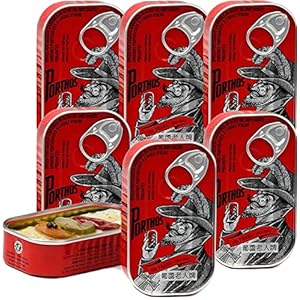 Porthos Gekruide sardines in pikante olijfolie 6 x 125 g/Portugal