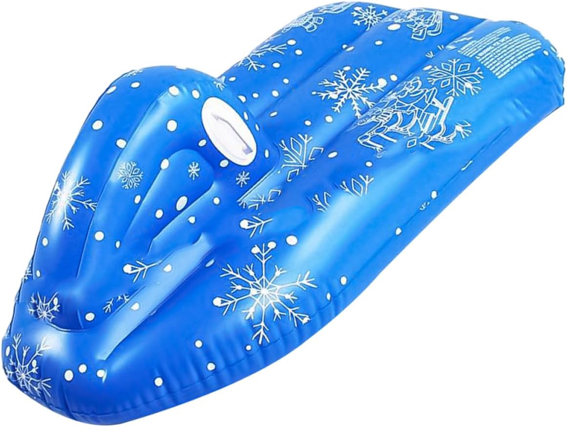 GANAZONO Inflatable Skiing Tube for Boy Girl Cold-Resistant PVC Snow Sled for Outdoor Fun for Boy Girl Easy to Store and Transport