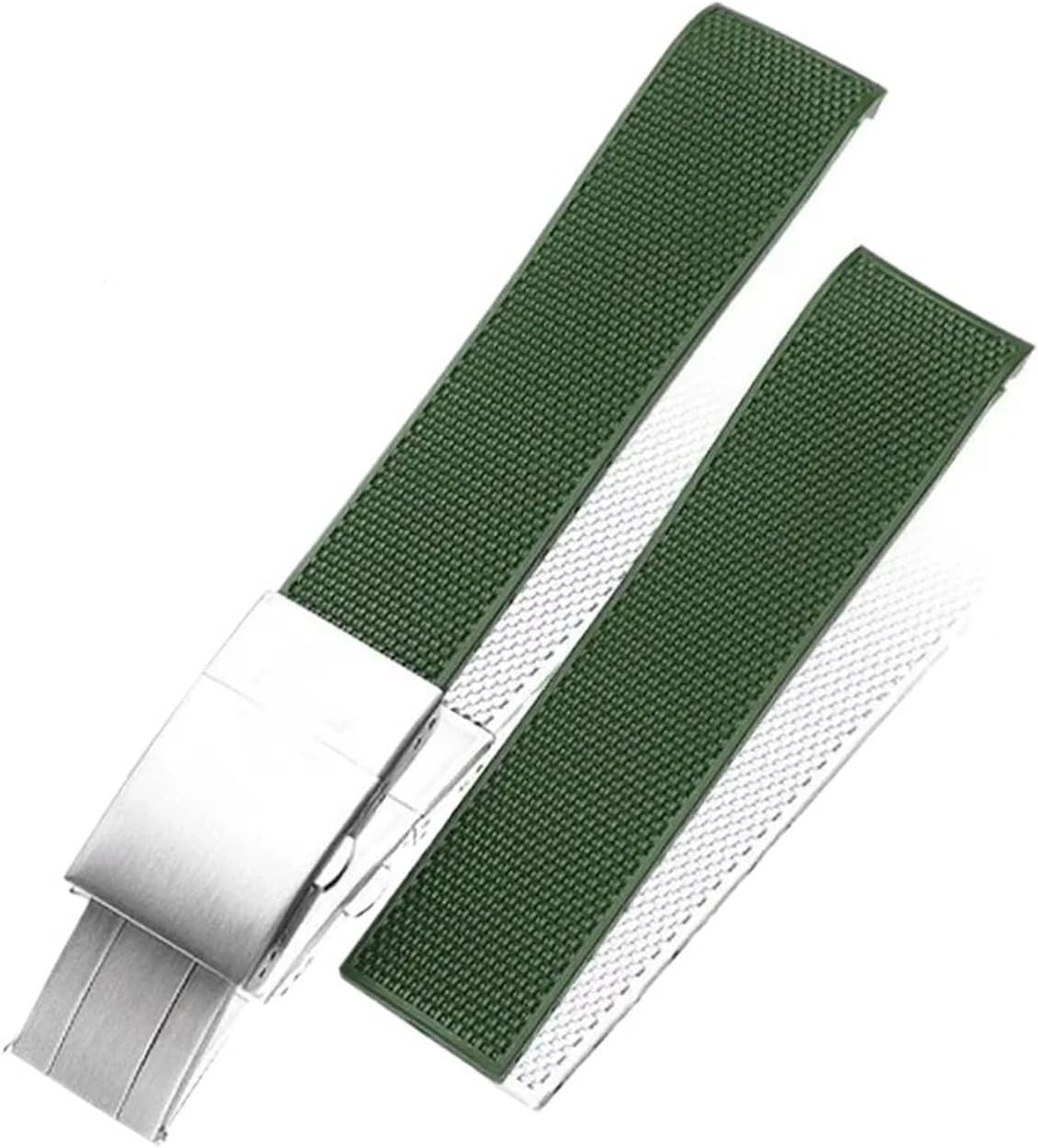 Rubber Silicone Watch Strap Watchband Compatible With Longines Strap For Conquest HydroConquest L3.742 782 Series 21mm