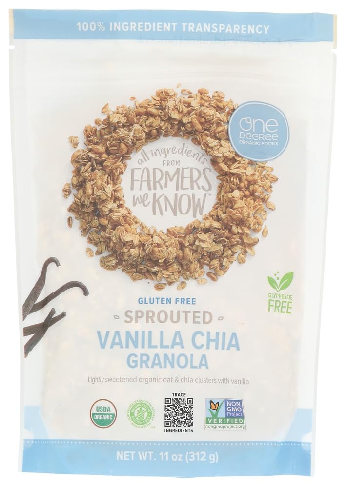 Organic Sprouted Granola Vanilla Chia, Non GMO, Gluten Free, 11 Ounce (Pack of 6)