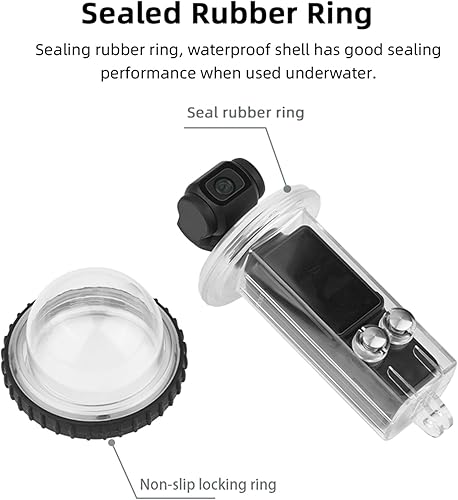 Miniatura 5 de Generic Funda de buceo de 131 pies compatible con DJI Osmo Pocket 3, funda impermeable protectora subacuática para buceo con accesorios para cámara