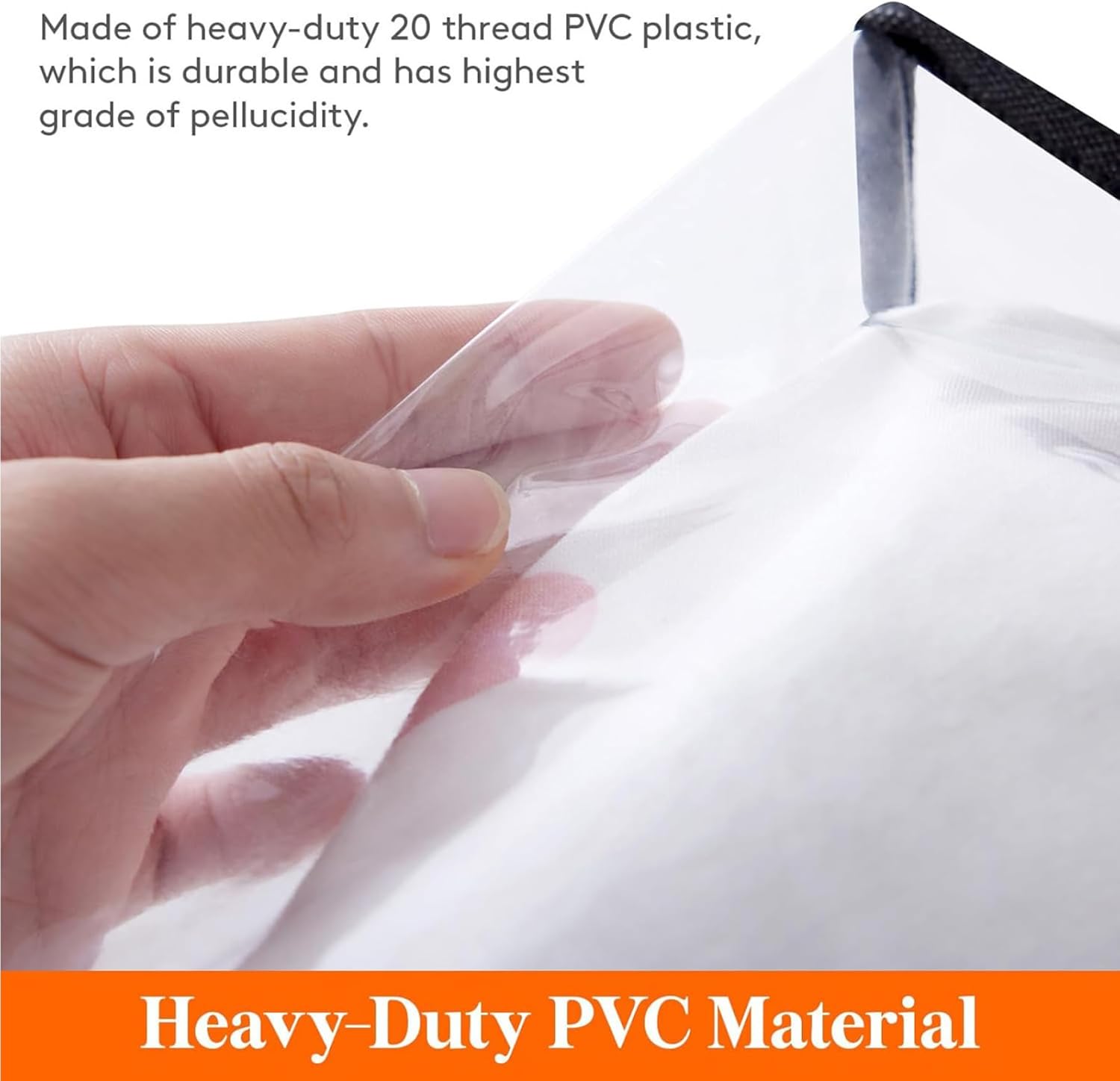 4Pcs Storage Bags, Extra Large Plastic Clear Blanket Storage for Clothes, Comforter, Bedding, 23.6x9.5x16.5" Moving Bags with Zipper and Reinforced Handle, Blanket