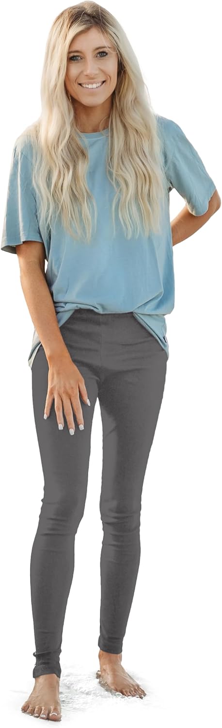 City Threads Women's Leggings 100% Cotton Made in USA - Soft Stretch, Comfortable for Yoga, Sports & Daily Wear