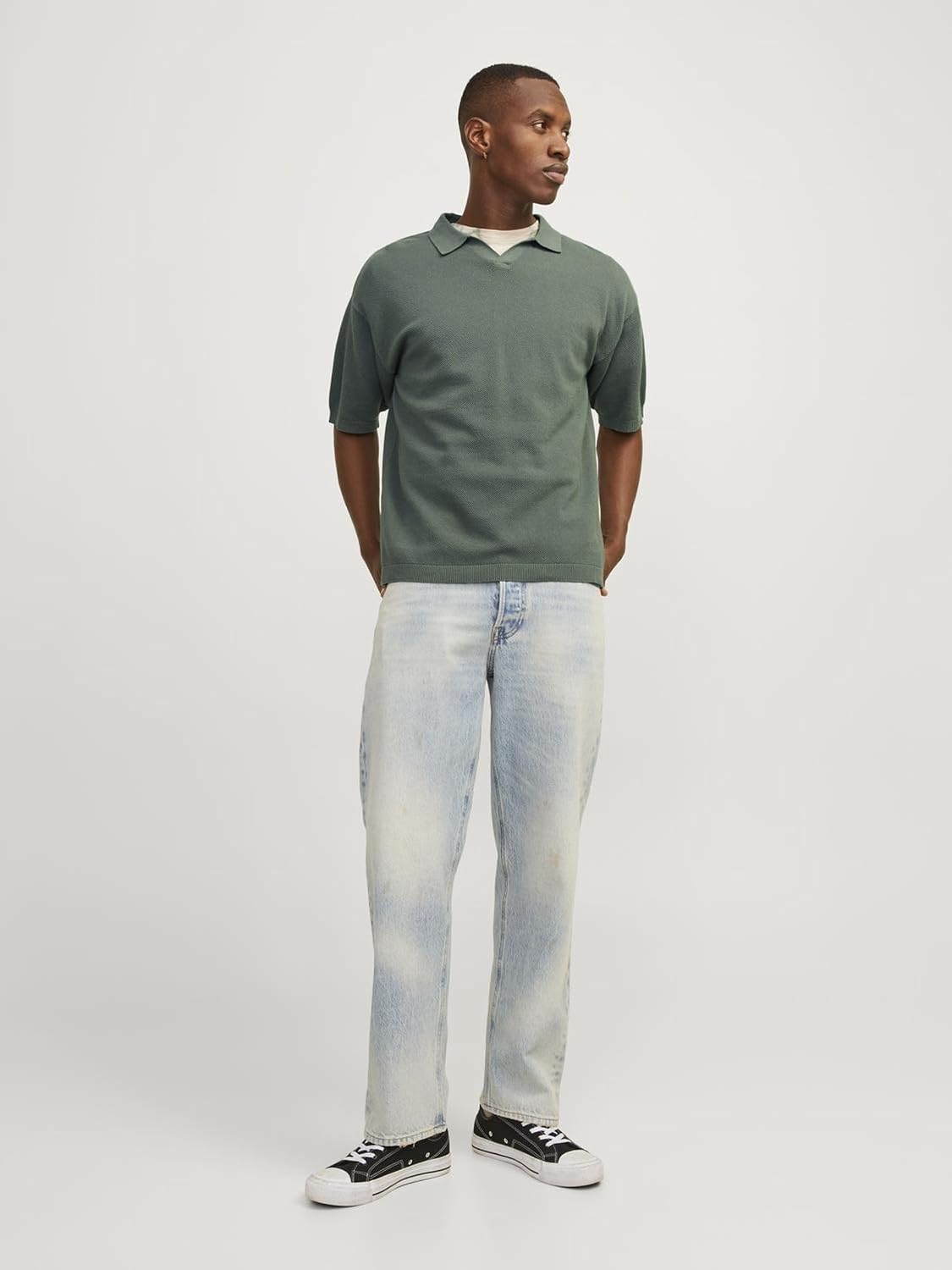 JACK & JONES Mens JORLINEN Blend Knit SS Polo SNPolo Sweater