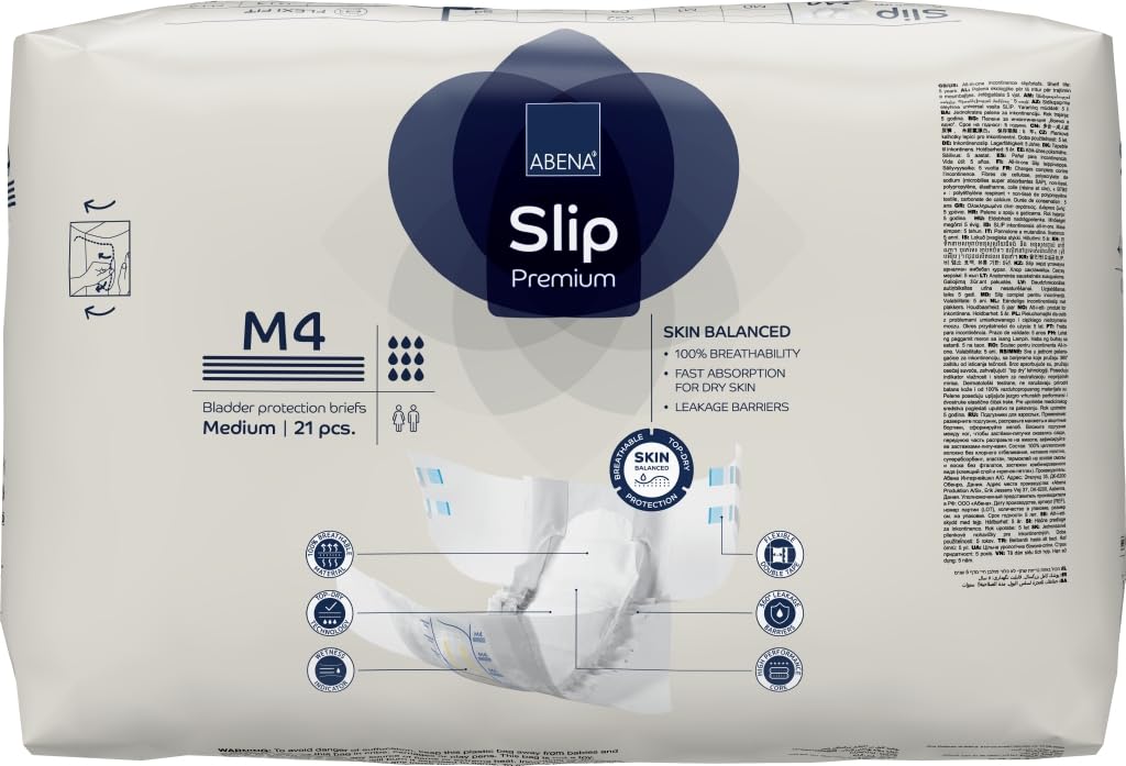 Pañales Adulto Abena Slip Premium M4 talla M (Pack 4 x 21UN)
