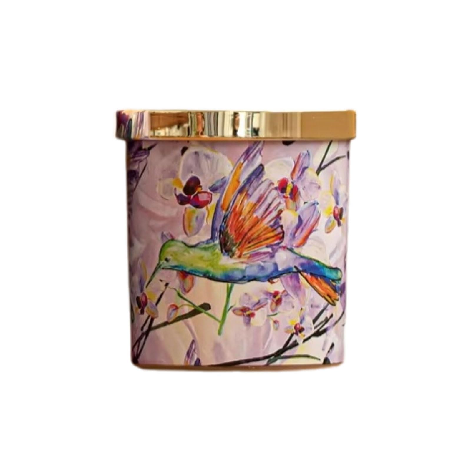 Squisito Candele in vetro con coperchio, cilindro riutilizzabile, candela for aromaterapia, realizzata con cera di soia e oli essenziali a lunga durata tranquillo(Bergamot Mimosa)