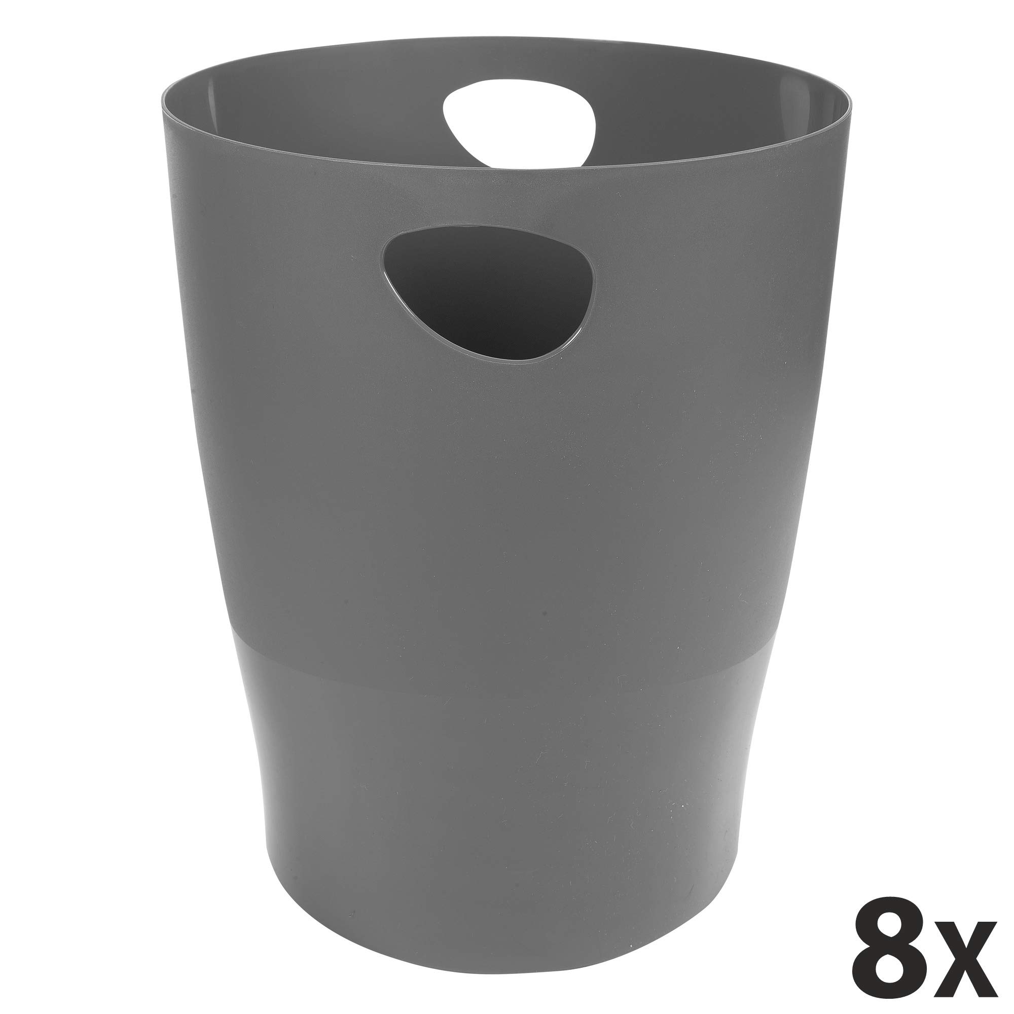 Exacompta 45307D Set di 8 Cestini gettacarta Grigio topo