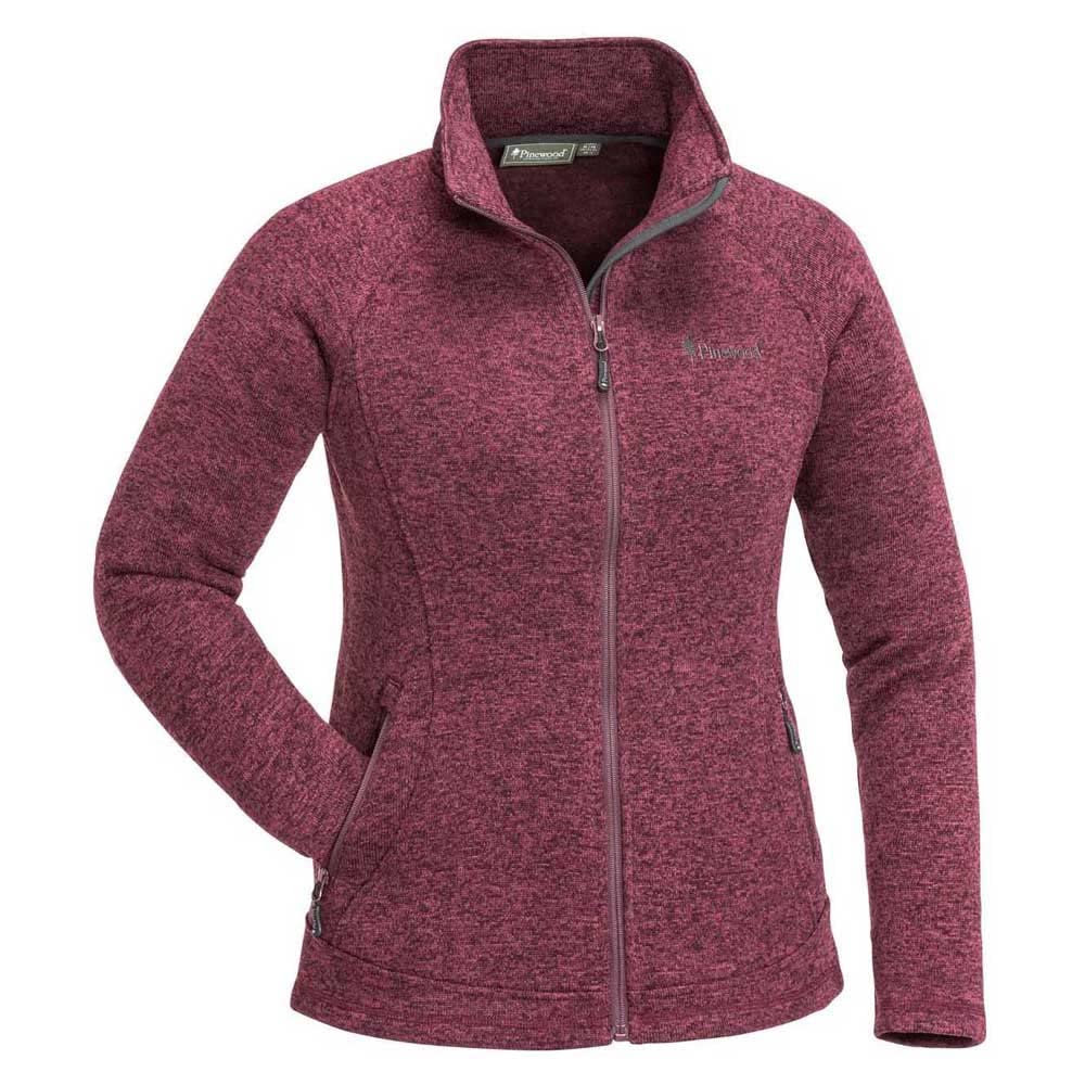 Pinewood 9372 Gabriella Damen Strick Fleecejacke Pflaume Melange(586)