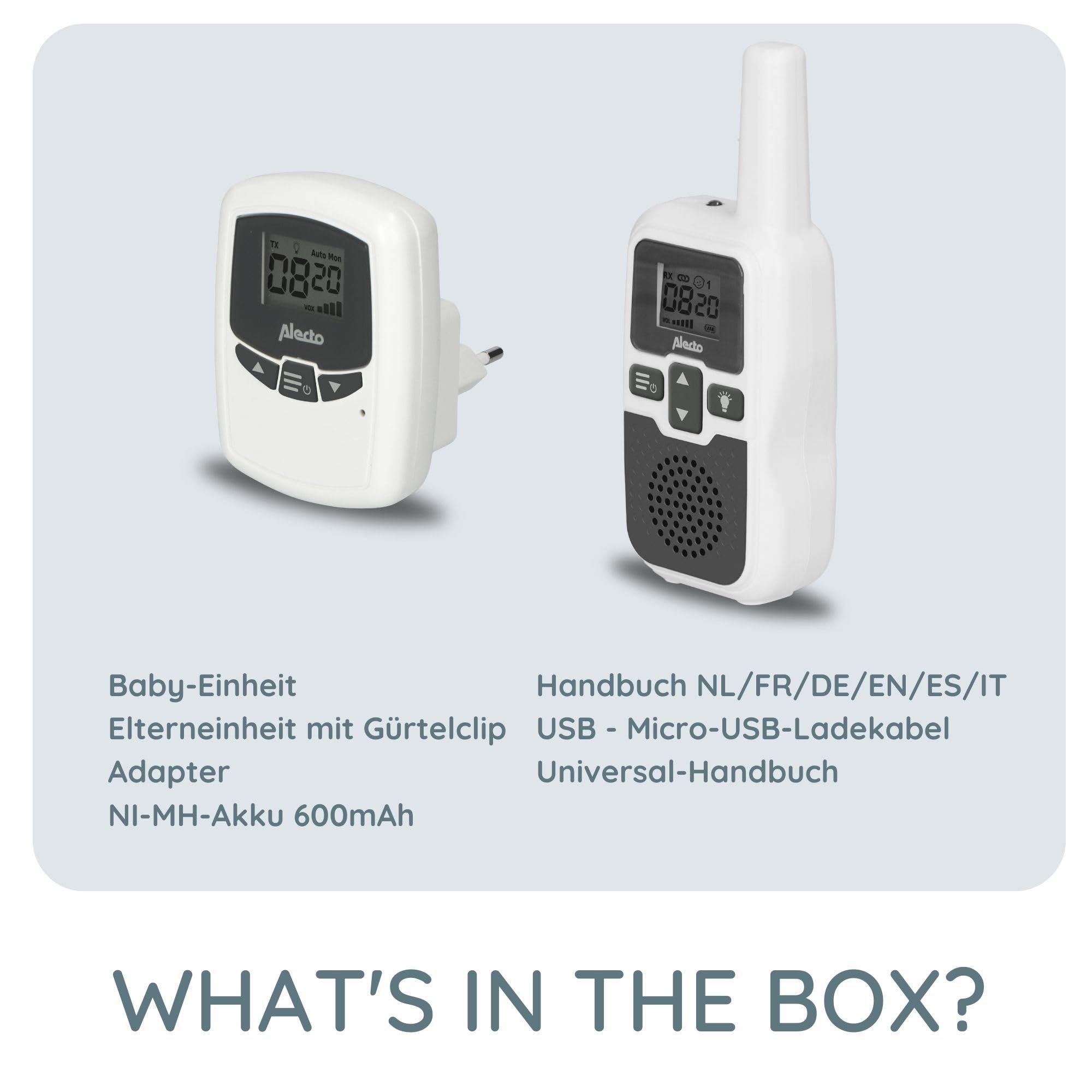Alecto DBX-80 - Baby DBX-80 Babyphone - Babyfon - Baby Phone - Ohne Kamera