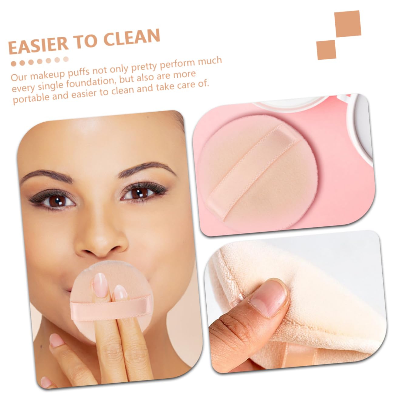 20pcs Makeup Puff Comfortable Fluffy Cosmetics Sponge Pads for Powder and Liquid Application for Women and Makeup Artists for Daily Use and Beginners