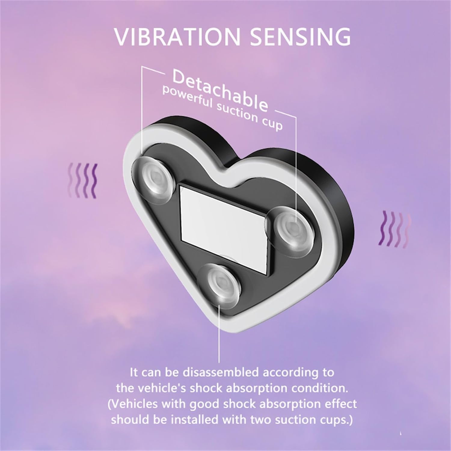 2Pcs LED Love Ambient Lighting Car - 7 Colors Solar-Powered Heart-Shaped LED Neon Light with 8 Modes, IP65 Waterproof, for Romantic Car Interior and Valentines Day Decorations