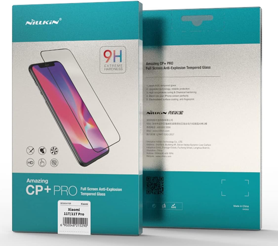 Nillkin CP+ PRO Anti-Explosion Glass Screen Protector, 0.33mm, 2.5D Designed For Xiaomi 11T/11T Pro - Black