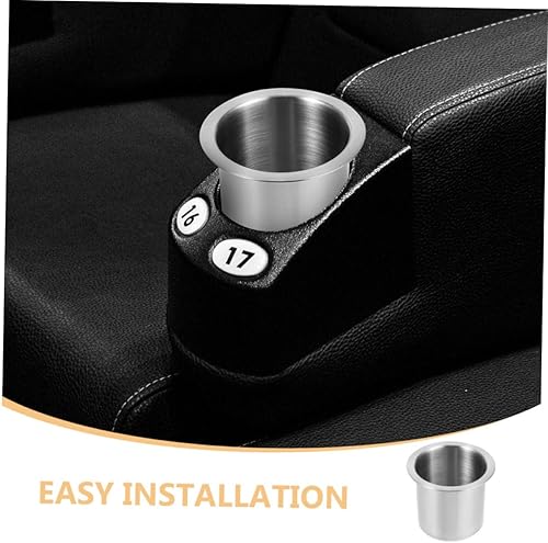 Miniatura 8 de 2 Pcs Stainless Steel Car Cup Holder Insert Stable Anti-Spill Drinks Holder for Truck Sofa Use Multifunctional Armrest Cup Support for Vehicles and