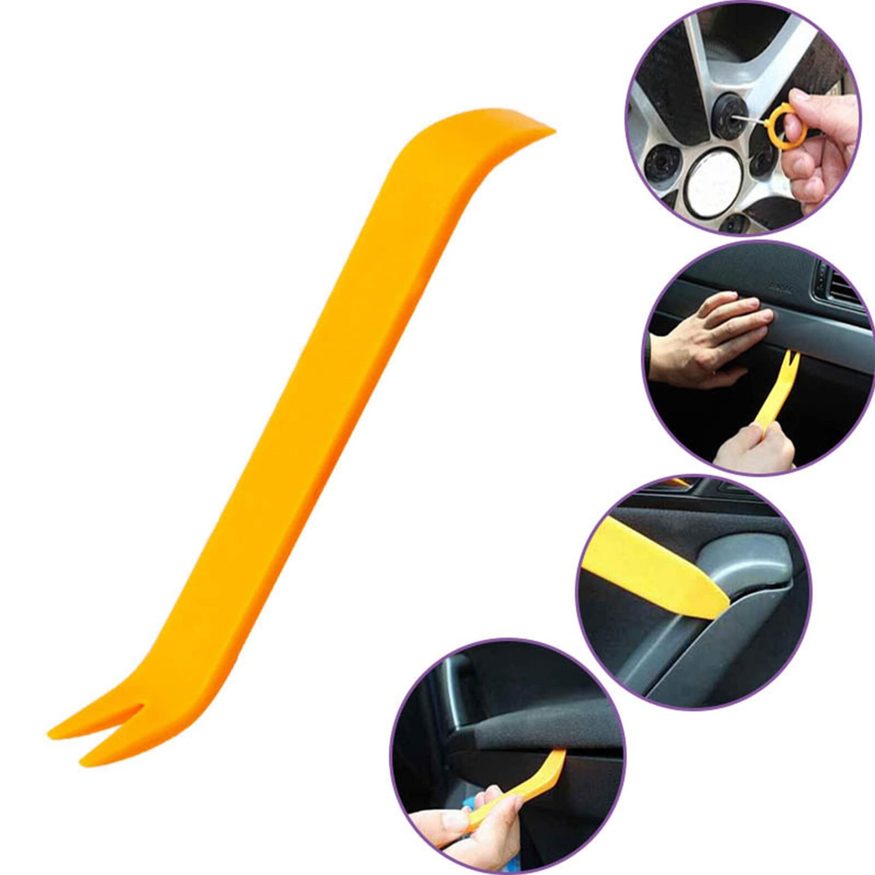 AWPARTS Sierlijstwiggen voor auto, deurbekleding, gereedschap voor voertuig, demontagegereedschap, interieurbekleding, kunststof hefboomgereedschap, 4 stuks