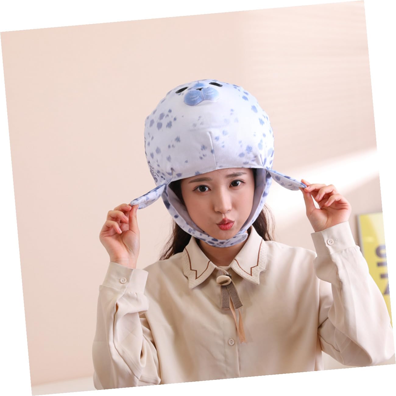 NOLITOY Cappello Costume Foca Morbido Unisex Unica per Adulti e Adolescenti Accessorio Versatile per Foto Performance e Cosplay Prop Fotografia Divertente