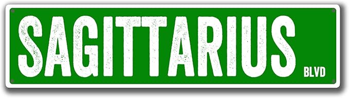 Sagittarius Blvd Metal Tin Sign Road Garage Living Room Bathroom Garden Signs Home Art Wall Decoration Poster Plaque Gift 16 X 4 Inch