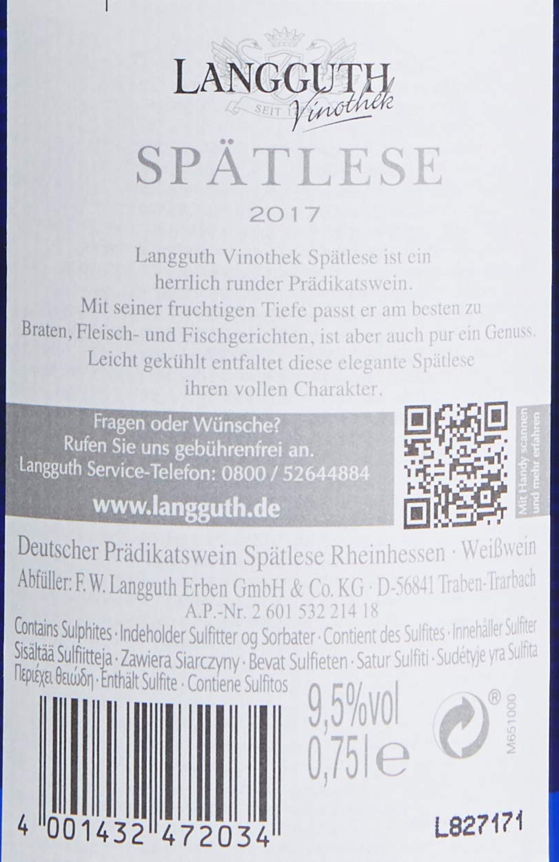 LANGGUTH ERBEN Langguth Vinothek Spätlese Lieblich (6 x 0.75 l)