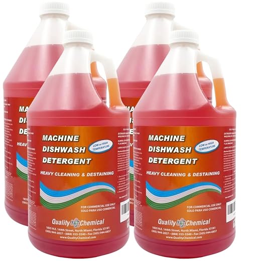 Commercial Industrial Grade Machine Dishwash Detergent - A premium grade detergent for low or high temp dishwash machines-4 gallon case